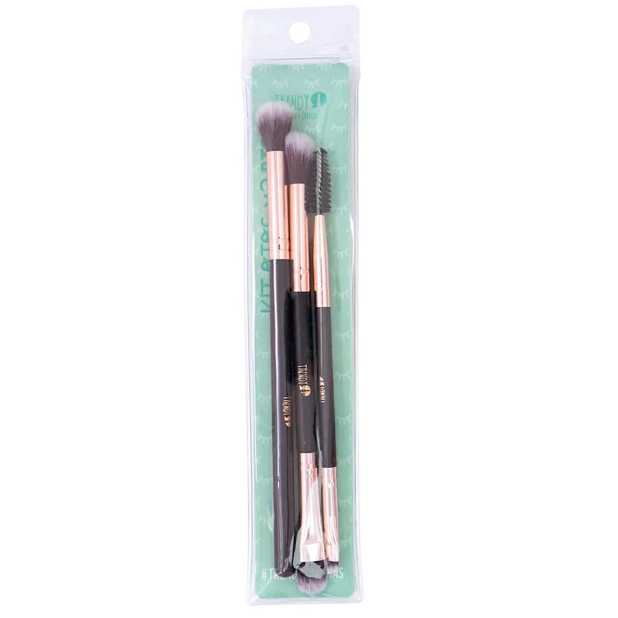 Kit Brocha Trendy ojos x3 Génerica